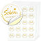 yumcute 100 Stück Runde Aufkleber SCHÖN DASS DU DA BIST Selbstklebende Sticker für Hochzeit Gastgeschenke Taufe Kommunion Geburtstag Feste Geschenke (4.2cm Durchmesser, Golden)
