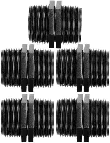 acquaverde Nipplo Raccordo con Doppio Filetto Connettore per Tubi e Sistemi di Irrigazione - Orto Facile (5, 1/2 x 1/2)