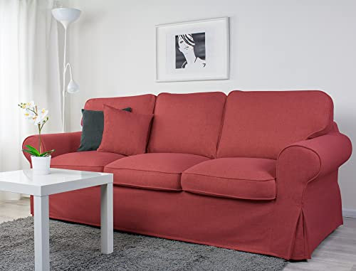 Dagra Bezug für EKTORP 3er-Sofa (ohne Schlaffunktion) (Red A08)