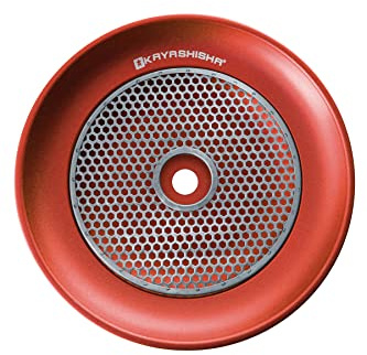KAYA Shisha ELOX Ascheteller ROT mit Kohlegitter aus Metall, Zubehör für Wasserpfeifen, Durchmesser 25cm, Lochgröße 2cm