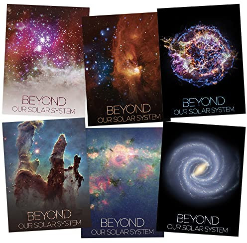Artery8 NASA Beyond Our Solar System Pillars Creation Milky Way Spiral Galaxy Supernova Pacman Nebula Wall Art Print Poster Pack of 6