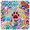 LYLSDSB Hunde Pfoten Aufkleber 50 Stück Tier Paw Print Sticker für Skateboard Wasserflaschen Laptop Scrapbook Fahrrad Motorrad Koffer Gepäck Auto,Vinyl Cute Aesthetic Aufkleber für Kinder Teenager
