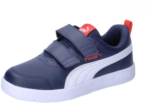 PUMA Mixte Enfant Courtflex V3 V PS, Puma Navy Puma White Puma Red, 30 EU