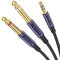 MOSWAG 3,5 mm 1/8 TRS-Stecker auf 2X 6,35 mm 1/4 TS-Stecker Mono-Stereo-Y-Splitterkabel 10M-kompatibel für Heimstereosysteme, Laptop, Verst?rker, Audiorecorder-Mixer, MP3 usw