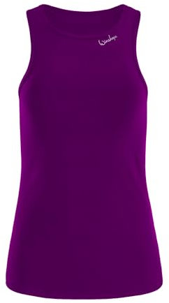 WINSHAPE Damen Functional Light and Soft Tanktop Aet134ls Yoga-Shirt, Dark-Plum, XXL EU