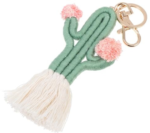 PACKOVE 2st Kaktus-anhänger Mini-pflanzen Mini-rucksack Aus Leder Autodekoration Schlüsselringe Für Damen Mexiko Dekorationen Boho-dekor Mexikaner Taschen Schmuck Fräulein Zinklegierung