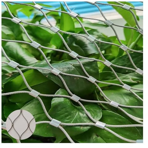Maille Flexible De Corde D'Acier Inoxydable,2.5mm DiamèTre，Filet De SéCurité Pour Balcon,Filet De SéCurité Pour Garde-Corps D'ExtéRieur，Filet For Cage à Volaille ( Size : L2xW16m/L6.56xW52.49ft )