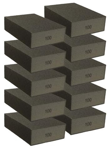 10 Stück Schleifschwamm Verschiedene Körnungen (Korn 100)