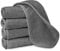 URAQT Panno Struccante Viso, 5Pz Panni Struccanti Viso Panni Struccanti, Riutilizzabili Panni Struccanti per Rimozione Make Up, Pulizia del Viso, Lavabili(Grigio Scuro)