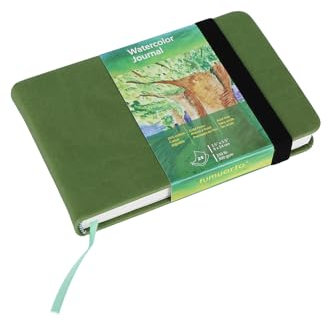 tumuarta Aquarell Skizzenbuch, 300g, 25% Baumwolle, 9x14 CM, 24 Blatt, 48 Seiten, Säurefrei, Aquarellbuch, Mixed Media Künstlerpapier Aquarellpapier Block Ideal für Aquarell, Acryl