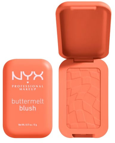 NYX PROFESSIONAL MAKEUP - Blush en Poudre, enrichi en beurre de mangue, beurre d'amande & beure de karité - Texture Fondante - Formule Vegan - Buttermelt Blush, Teinte : The Butta