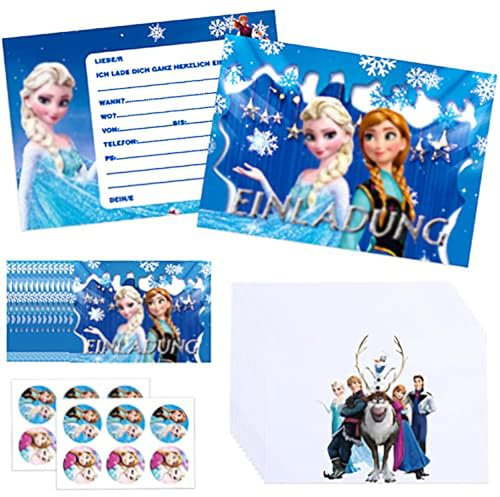 YeahBoom Einladungskarten Kindergeburtstag,12 Deutsche Einladungskarten,12 Umschläge,12 Tattoo Aufkleber,Einladungen Geburtstag Junge Madchen,Partyeinladungen Einladungen Kinder