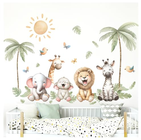 Little Deco Wandtattoo Safaritiere Löwe Elefant DL5064 XL