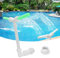 Wasserbrunnen Dual Spray Einstellbarer Pool-Brunnen, Doppelkopf-Brunnen, Schwimmbad-Wasserfall-Brunnen mit Adapter Belüfter, Geeignet für Schwimmbäder, Fischteiche, Gärten