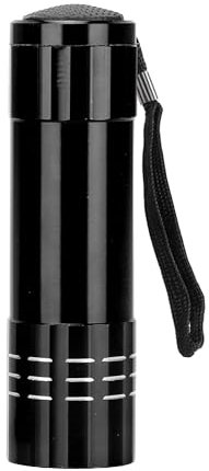 Trimming Shop UV Torch, Ultraviolet Flashlight, Black Light Detector for Pet Urine, Stain, Bed Bug on Carpet, Fake Banknote, Hotel & Bathroom Stains Detection, Black, 3 x AAA Batteries (Not Included)
