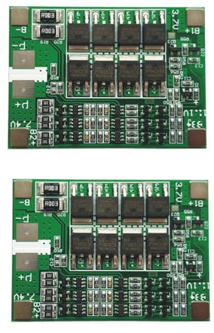 PCB BMS Schutzplatine, 3S, 12 V, 20 A, Lithium-Akku-Ladegerät, Schutzplatine mit Balance-Aufladung, 2 Stück