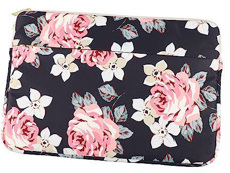 BELLIFFY Housse De Floral Pour Ordinateur Portable Étui Élégant Et Pratique Pour Transporter Votre Laptop Et Tablette Toute Simplicité