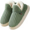 Misolin Hausschuhe Damen Winter Wärme Pantoffeln Herren With Memory Foam Kordsamt Voll Plüsch Weiche Geschlossen Baumwolleschuhe Antirutsch Bequeme Outdoor/Indoor,Grün 280(EU40-41)