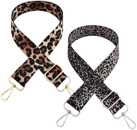 FOSDICK 2 Bolsos Bandolera Ajustable, Correa Repuesto 3.8cm, Correas para Bolsos Cruzado Mujer y Hombre