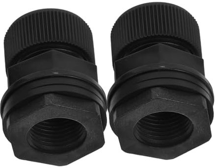 VINTORKY 2 Stück 3/4 Zoll Schottverschraubung Garten Wasserschlauch Anschluss Regentonne Wassertank Durchführungsverschraubung PVC Wassertankzubehör Für Haus Und Industrie