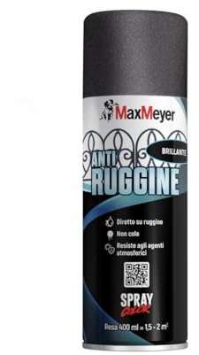 MAXMEYER Spray Antiruggine Ferromicaceo Nero Grafite 0.400 L