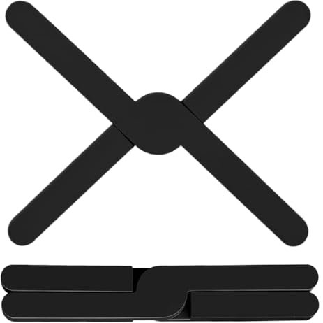 JEYORZY 2 Plat Silicone Dessous de Plat Pliable,Dessous de Plat Pliables en Silicone Tapis Pliables Résistants à Chaleur Dessous de Antidérapant pour poêles, Plats, Assiettes(Noir)