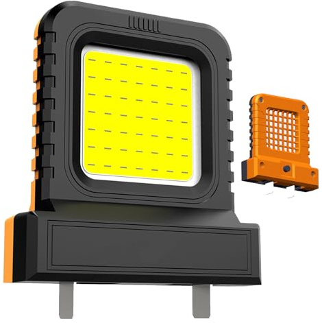 Zibeem Akkubetriebene LED Arbeitsleuchte - 21V Akku LED Flutlicht Strahler,Helle Wasserdichte Leuchte Für Installationsarbeiten Außeneinsatz Elektriker Kfz Reparatur Werkstatt