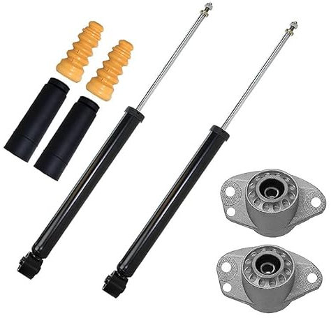 2 Stossdämpfer Gasdruck inkl. Domlager und Staubschutz-Set Hinterachse