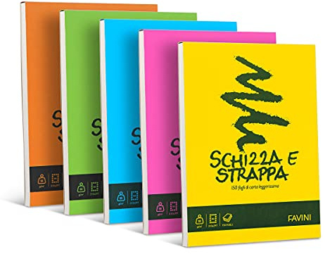 Favini Notizblock, farblich sortiert, A4, 150 Blatt, 20 Stück