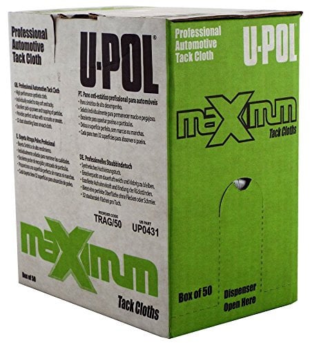 U-Pol Tack Cloths Pack of 50 Rags Sticky Tak Rag Paint Body Shop Wipe Boxed TRAG