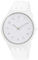 Swatch Damen Analog Quarz Uhr mit Silikon Armband SVUW101