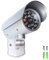 O&W Security Dummy Kamera, Überwachungskamera Attrappe mit rotem LED Licht, Bewegungssensor in wettergeschütztem Gehäuse, Fake-CCTV-Sicherheitskamera für In- und Outdoor
