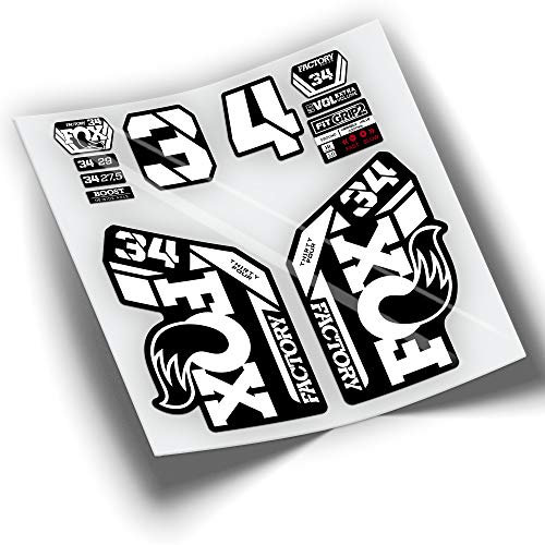 Autocollants fourche Fox 34 Factory 2021 Couleurs WP411 Blanc 010