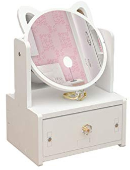 Verve Jelly Schmuckkasten, Schmuckkästchen mit Schubladen, Schmuck-Organizer mit Spiegel, Kosmetik Organizer für Make Up & Schmuckaufbewahrung,Ringe, Armbänder, Ohrringe