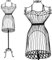 PrimoLiving Metall Schneiderpuppe Diva in Schwarz mit Stauraumfach - Vintage Kleiderpuppe - ideal als weibliche Schaufensterpuppe oder Kleiderständer - P-14127