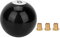 Pomello Cambio Universale Nera a 8 Sfere di Biliardo, Manopola Cambio Auto 8 con 3 Adattatori Manopola del Cambio Auto Manopola del Cambio Manuale per Auto, Camion,Automobile