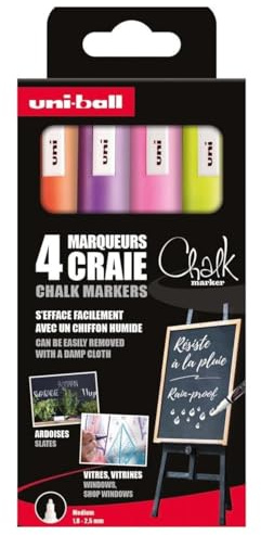 uni-ball Kreidemarker, Stift, 4 Stück