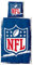 Great Branding NFL Shield Bettwäsche Set ** Raw ** Baumwolle, Reißverschluss, 135x200 cm Bettdeckenbezug und 80x80 cm Kissenbezug