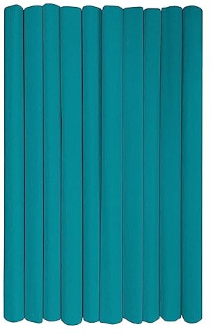Interdruk - Crepe Paper Rolls for Kids, DIY and Decorations - Pack of 10 Reels (50cm x 200cm, 28g/m2) - 21 Teal