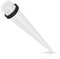 beyoutifulthings Ohr-Dehnstab Weiß Ohr-Expander Dehnungs-stab Ohr-Plug Taper Ohr-piercing Piercing-Schmuck Acryl 2 O-Ringe 12-mm