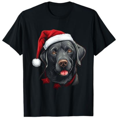 Labrador mit Weihnachts Mütze T-Shirt