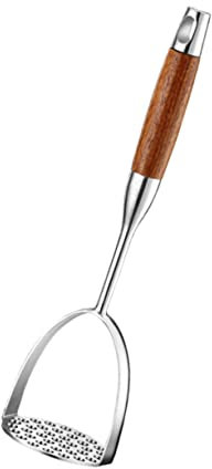 BRIGHTFUFU 1pc Potato Masher Para Meat Masher Tool Potatoe Maker Masher Puree Fruits Masher Manual Meat Potato Presser Juicer Cooker Fruit Crusher Burger Shabu-shabu Baby Major Wood