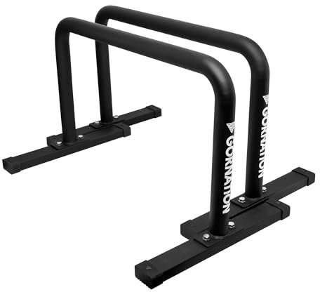 GORNATION Metall Parallettes, Rutschfeste Mini-Barren für Calisthenics, L-Sits, Fitness, Gymnastik, Turnen, Gym und Outdoor, Push Up Bar, Handstand Bar, Calisthenics-Equipment für Handstand