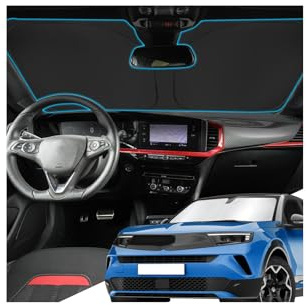 YEE PIN Mokka B Mokka E Sonnenschutz Auto kompatibel mit Opel Mokka B Mokka E 2021-2023 2024，Faltbare Auto Sonnenschirm Frontscheibe Windschutzscheibe UV Staub Schutz