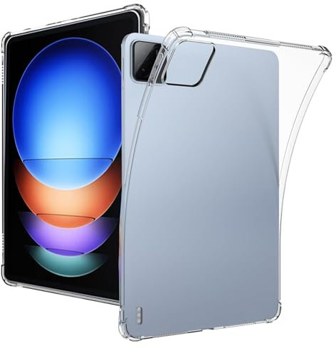 CONAPIKA Funda para Xiaomi Pad 6S Pro, Ultra Fina Flexible Suave TPU Cuatro Esquinas Anti-caíd Protección Esquina Airbag Parachoques Anti-Choque Silicona Carcasa, Transparente