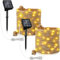Weewooday Solar Seil Lichterkette, 6,6 m IP65 Beleuchtete Lampe, Sisalstern Gartenleuchte Fee Lichterkette mit 70 LEDs für Außenbereich Garten Terrasse Balkon Deko, Warmweiße 3200k (2 Stück)