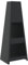 vidaXL Chimenea de Exterior con leñero y diseño de Torre Acero Negro, Estufa de leña de jardín, Chimenea de jardín, Quemador de leña de jardín