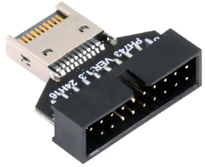 cablecc Typ-E IDC-Buchse USB 3.1 Frontpanel-Header auf USB 3.0 20-poligen Header-Verlängerungsadapter