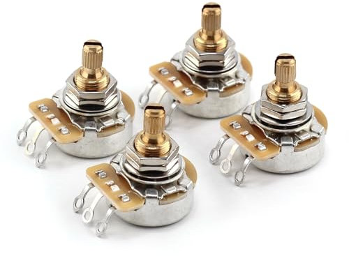 4x TAOT Custom CTS 500K Pot 3/8” Short Split Shaft Audio Taper 10% Tolerance