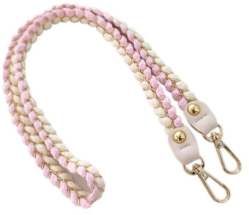 Anevous Collana da donna in corda di cotone da 120 cm, borsa a tracolla, catena di ricambio per borsa a mano, catena per cellulare, rosa chiaro